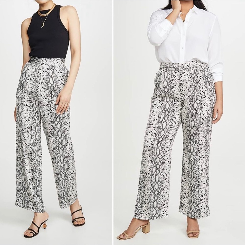 GOOD AMERICAN SNAKE SKIN PRINT TROUSER